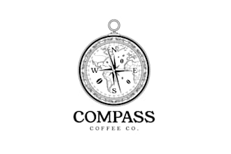 create creative and good looking compass logo design