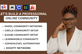 setup skool, skool community, skool online course and skool community manager