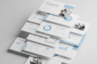 design a professional startup pitch deck for investor