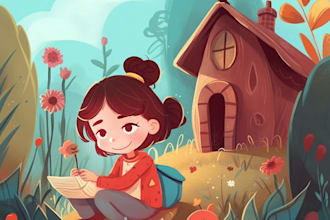 children story book illustration children story children story book illustration
