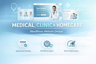 design redesign medical healthcare doctor clinic homecare wordpress website