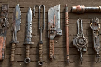 design post apocalyptic weapons for games