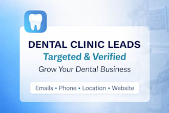 provide targeted dentist and dental clinic leads with emails
