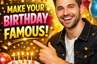 create a famous birthday celebration for you to make you stand out