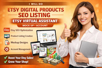 do etsy digital products seo listing etsy virtual assistant mock up account