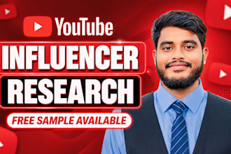 do youtube influencer research for outreach and marketing