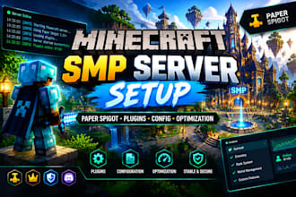 setup and develop your minecraft paper spigot smp server