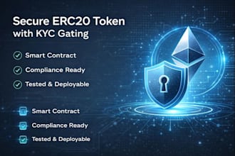 develop secure kyc gated smart contract erc20 token