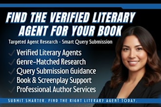 find verified literary agent for your book and guide  proper submission