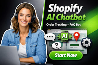 set up shopify ai chatbot tidio or chatgpt, order tracking and faq automation