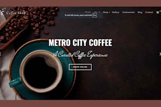 design coffee shopify store coffee website coffee dropshipping beverage website