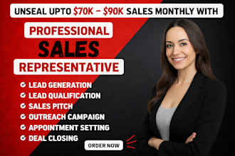 be your virtual assistant, sales closer, linkedin leads, b2b lead, sales agent