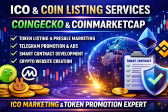 list your ico token on coingecko and coinmarketcap