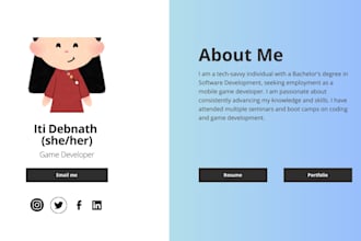 create a modern portfolio website for students
