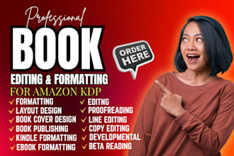 do amazon KDP book editing kindle paperback book formatting KDP book publishing