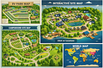 do rv park map illustration site plan campground vector world map svg map