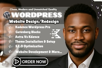 build wordpress website with kadence, kadence block, gutenberg blocks, elementor