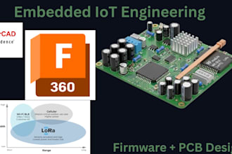 custom embedded iot firmware and pcb design for smart devices in orcad fusion360