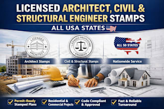 license architect permit drawing stamped plans in any state