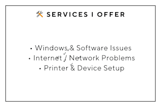 provide professional IT support and network troubleshooting