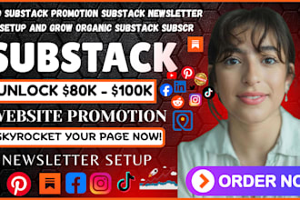 setup your substack website and promote your newsletter
