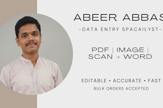 retype PDF or image into editable word document