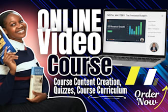 build your video course, scripts, outlines and engaging lesson quizzes