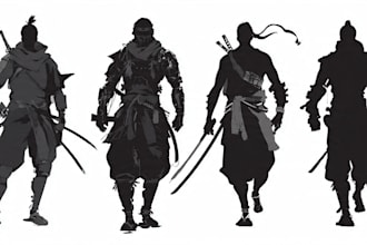 make awesome professional silhouette character