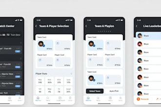 develop fantasy tournament app with real time lives features