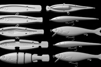 design and model custom mold fishing lure design 3d printed mold scanning to cad