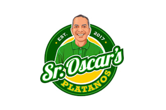 design mascot producing plantain chips logo