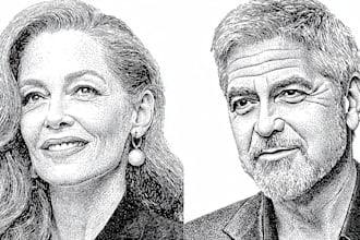 draw a hedcut wsj portrait style from photo