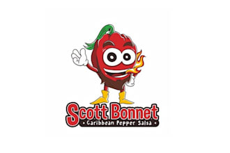 design scotch bonnet hot sauce cartoon logo
