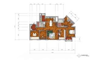 create photorealistic 2d floor plan rendering with furniture textures