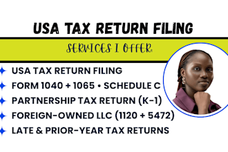 efile late usa personal foreign owned llc business and  1040, 1120, 1065, 5472