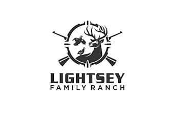make vintage logo for rustic florida lodge hunting in style