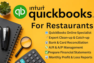 do setup, clean up and bookkeeping in quickbooks online for restaurant