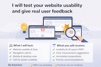 test your website usability and give real user feedback