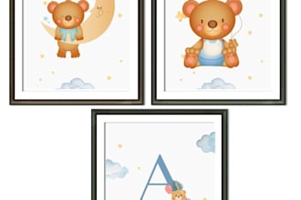 design a personalized baby nursery wall art or birth poster