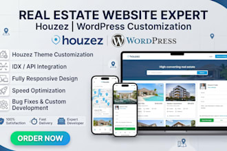 create houzez real estate website with idx mls integration