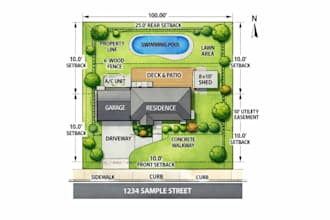 create an accurate plot plan or site plan from your map or sketch