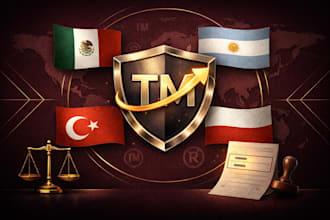 do trademark filing for mexico, argentina, turkey, poland for change of name