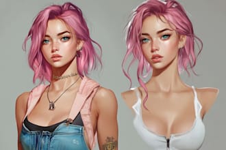 draw your characters and fanart in semi realistic art