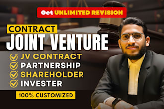 draft joint venture jv contract partnership and shareholder agreement