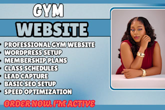 gym website, fitness website design, personal trainer website, wellness website