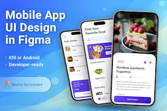 do mobile app UI design or redesign clean and modern apps