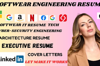 write an ats software resume, cover letter, linkedin