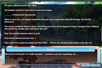 integrate your script and dialogue into a playable visual novel game