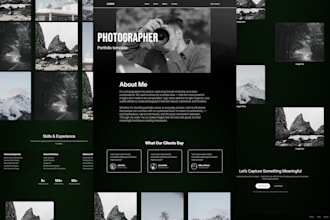 develop a react portfolio website for you