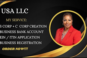 register your c corp, s corp, llc, ein, itin, bylaws, boi report, dba filing